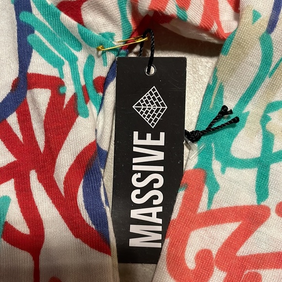 Massive Multicolor Men’s Long Sleeve Shirt All Over Print - Picture 3 of 5